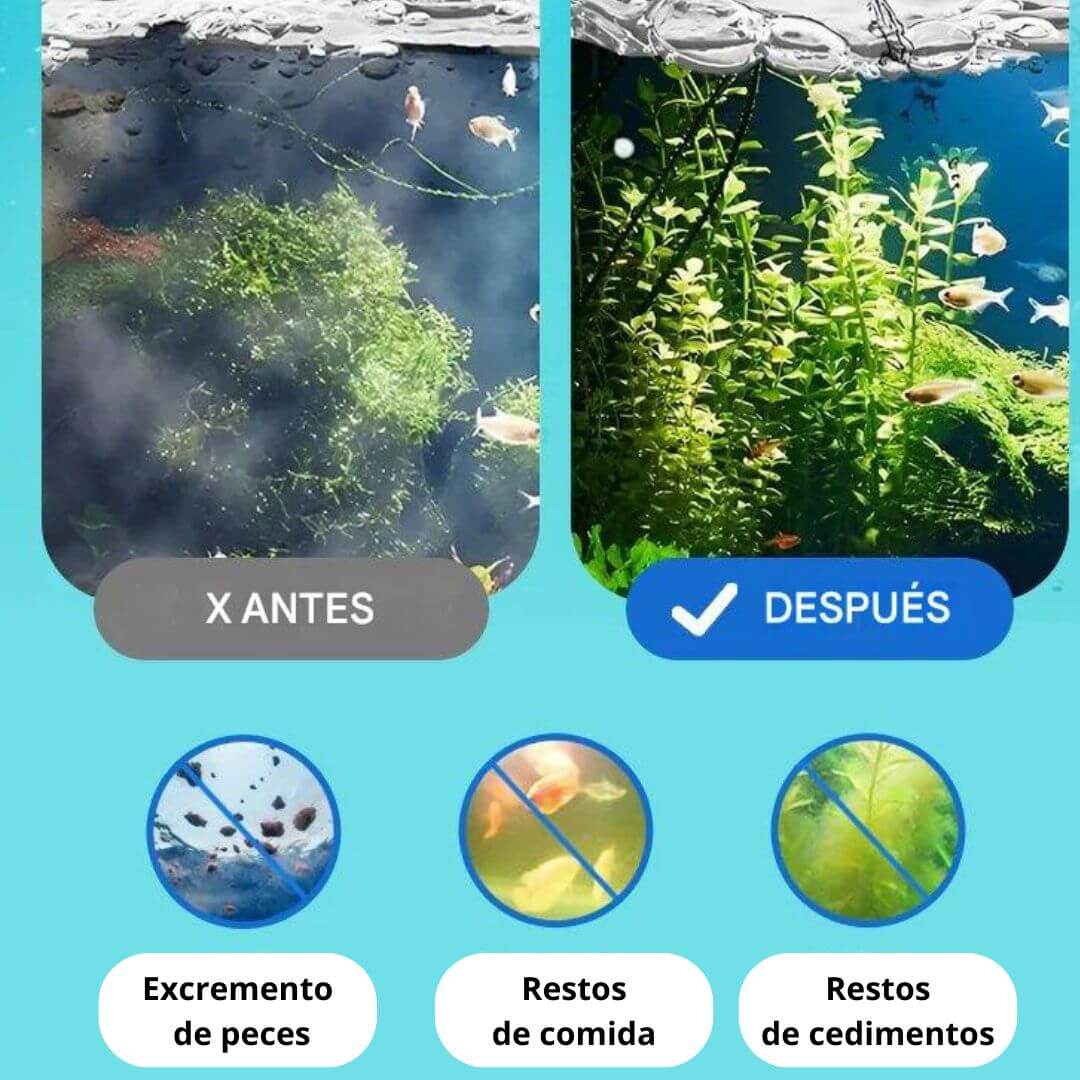 Potente clarificador de agua para acuarios