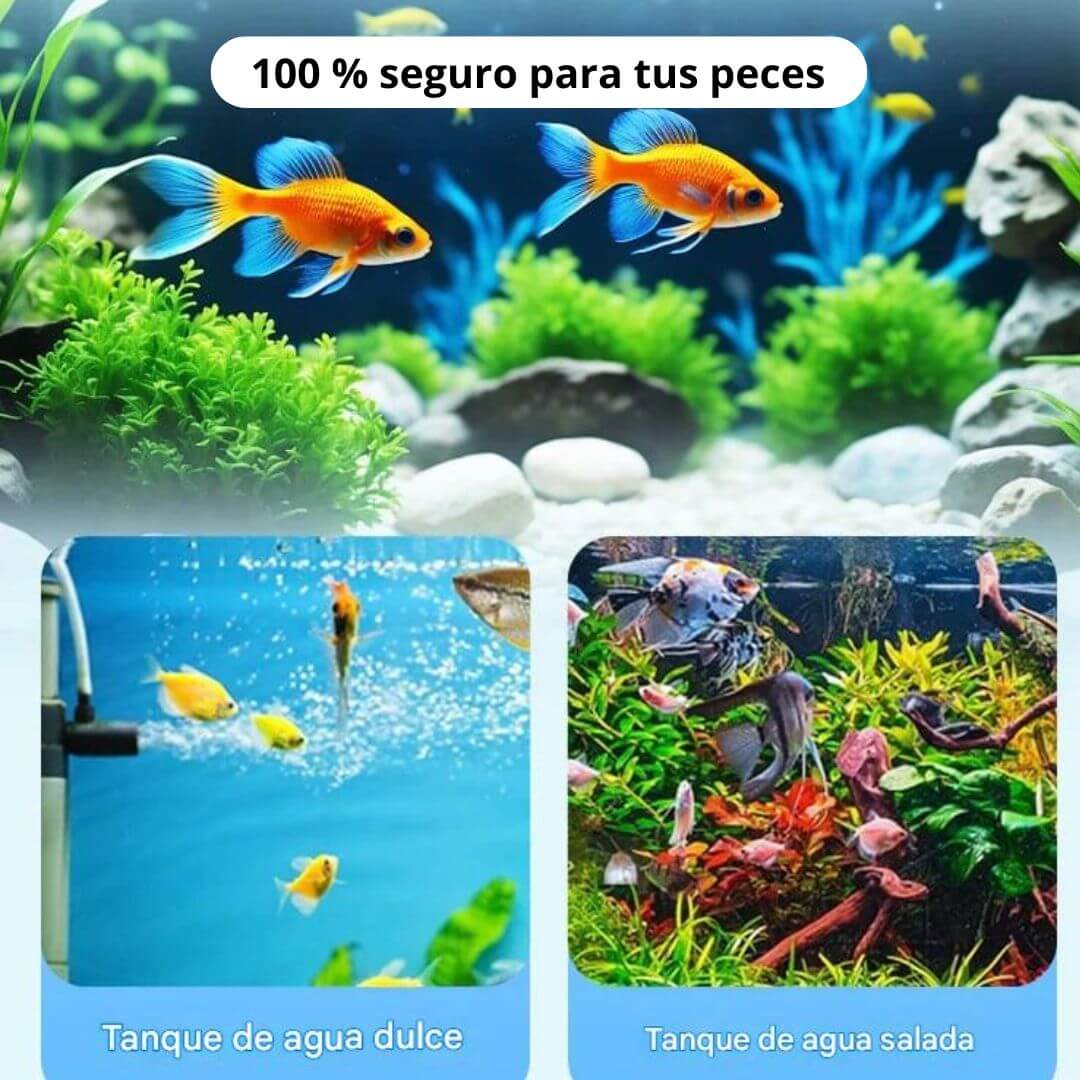 Potente clarificador de agua para acuarios