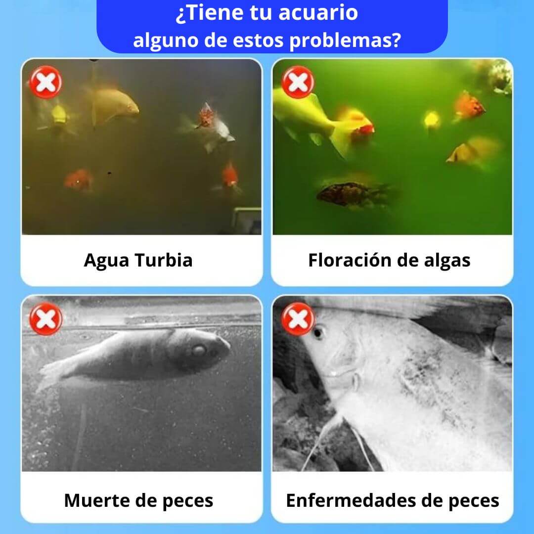 Potente clarificador de agua para acuarios